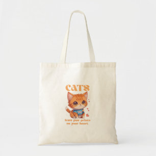 Bolsa Tote amor de gatinho fofo