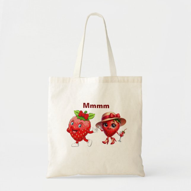 Bolsa Tote Amor de morango (Frente)