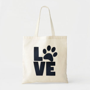 Bolsa Tote Amor de Pawprint no preto