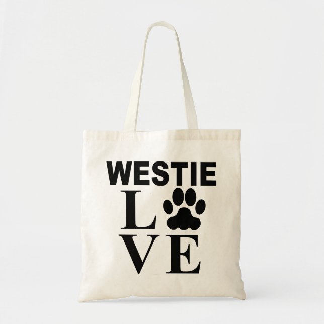 Bolsa Tote Amor de Westie (Frente)