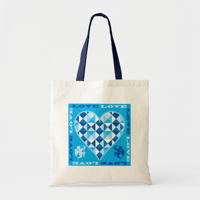 Bolsa Tote Amor (Diamante Azul) (Frente)