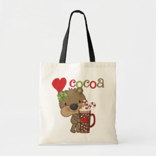 Bolsa Tote Amor do cacau do urso da menina