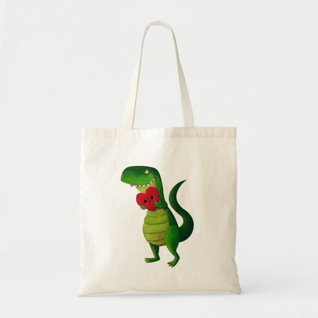 Bolsa Tote Amor do dinossauro de RAWR (Frente)