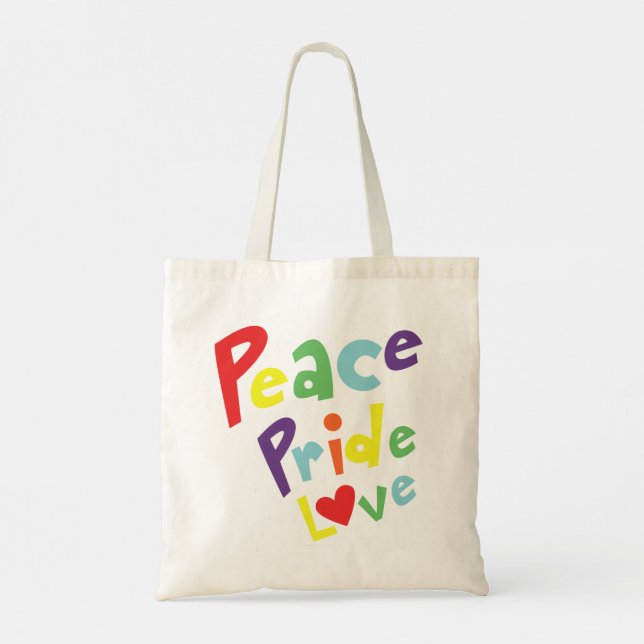 Bolsa Tote Amor do Orgulho da Paz (Verso)