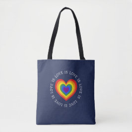 Bolsa Tote Amor é Marinho Azul do Orgulho LGBTQ do Arco Arco-