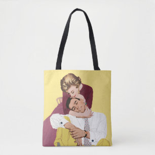 Bolsa Tote Amor e Romance Vintage, Recém-Casados