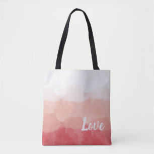 Bolsa Tote Amor em Aquarela Rosa