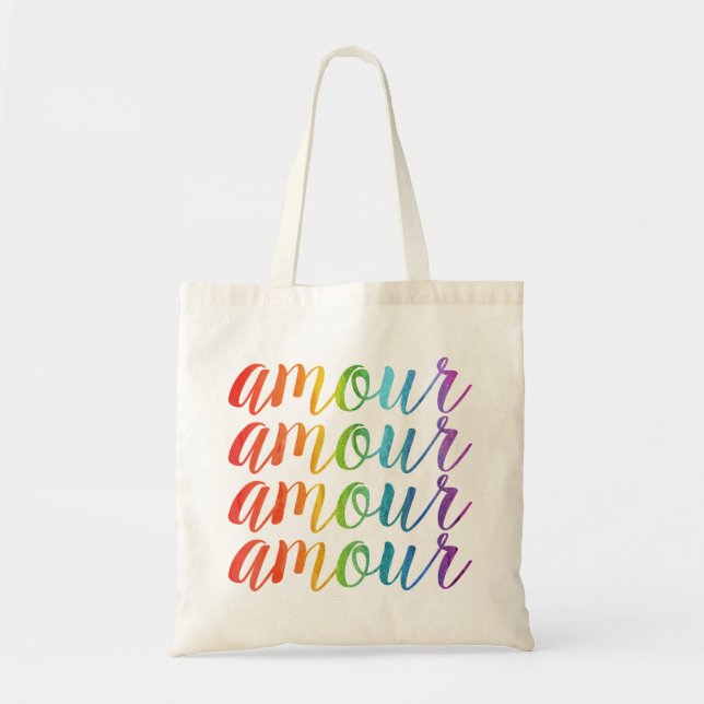Bolsa Tote Amor em Arco-íris (Frente)