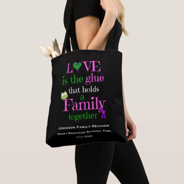 Bolsa Tote AMOR FAMÍLIA JUNTO, Sindicato Personalizado (Close Up)