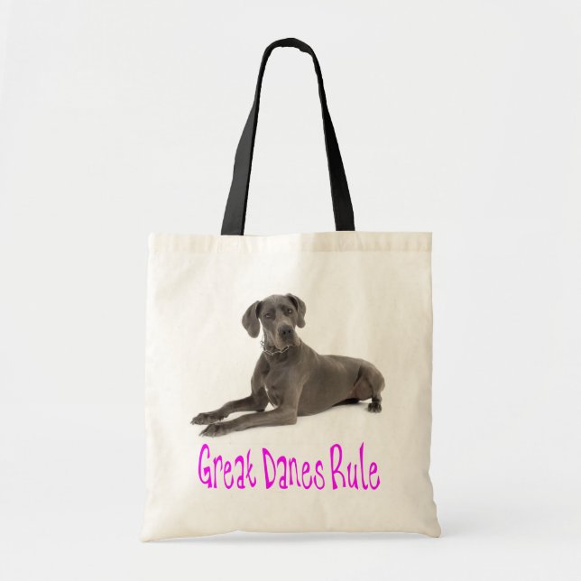 Bolsa Tote Amor, Grande Dane Cachorro Cachorro (Frente)