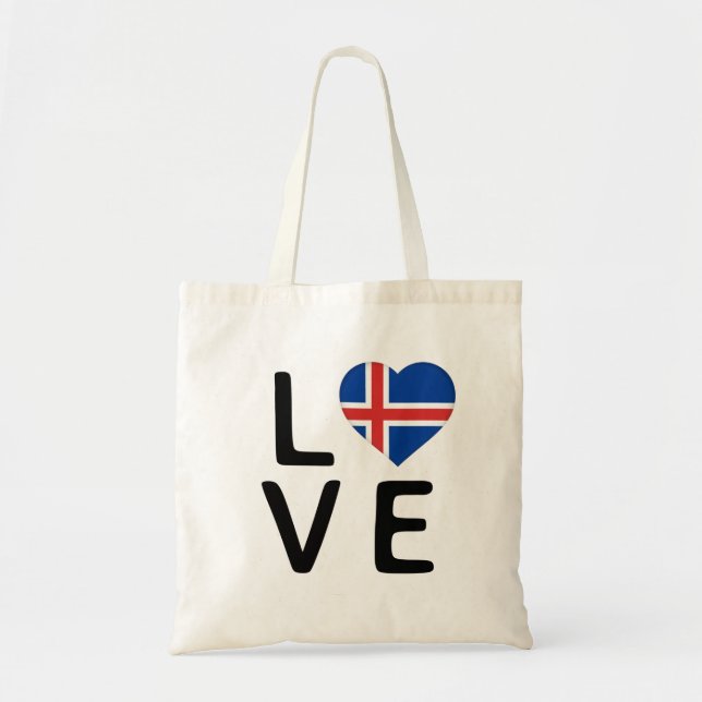Bolsa Tote Amor - Islândia Flag (Frente)