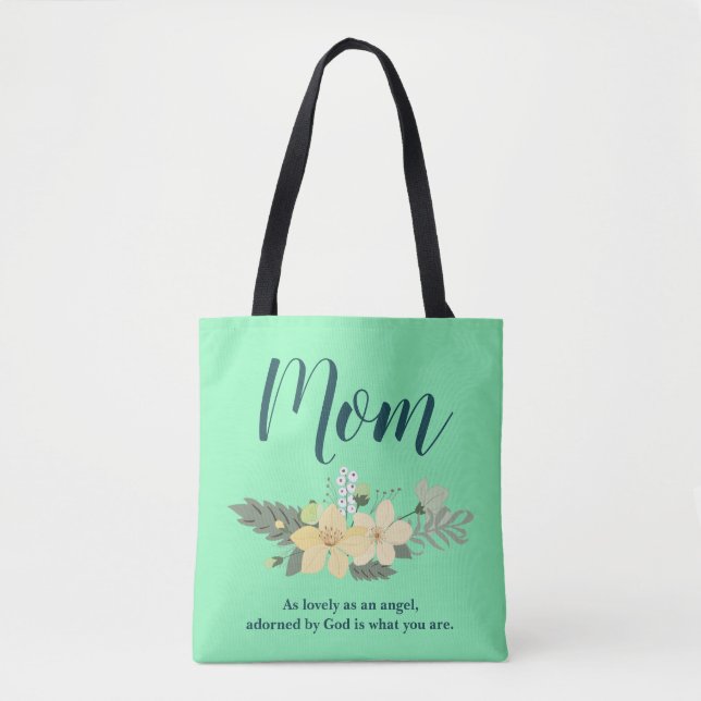 Bolsa Tote Amor, mãe floral (Frente)