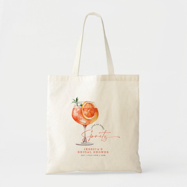 Bolsa Tote Amor Moderno No Primeiro Chá de panela Spritz (Frente)