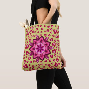 BOLSA TOTE AMOR MULHERES PORTADORAS ARTÍSTICAS DO CORAÇÃO, NA