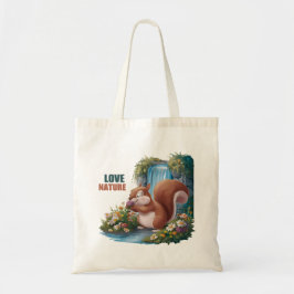 Bolsa Tote Amor Natureza Esquilo Engraçado
