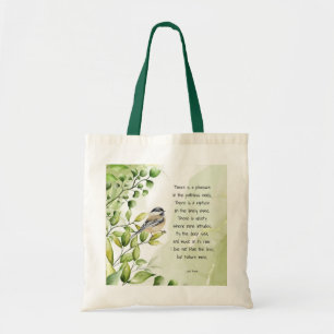 Bolsa Tote Amor Natureza Inspiradora Citação Lord Byron
