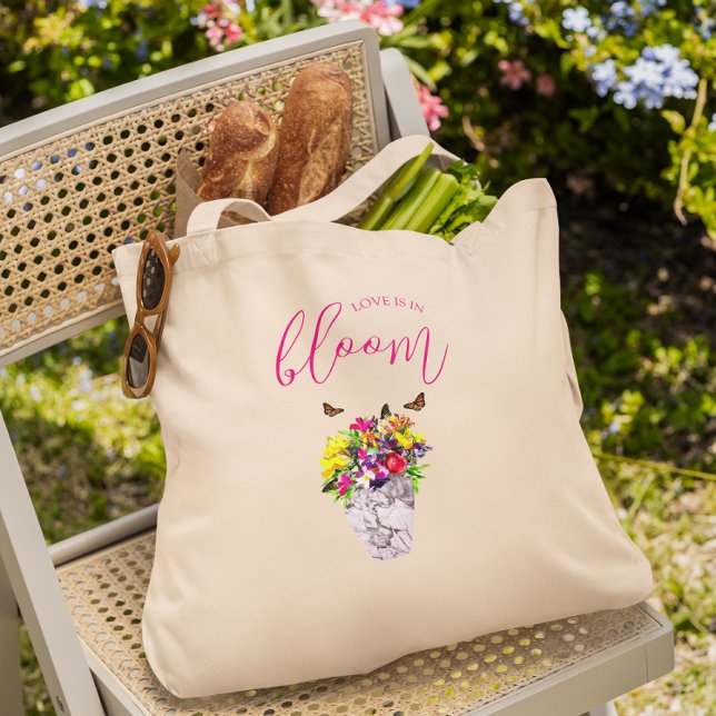 Bolsa Tote Amor No Bloom Floral Wedding (Criador carregado)