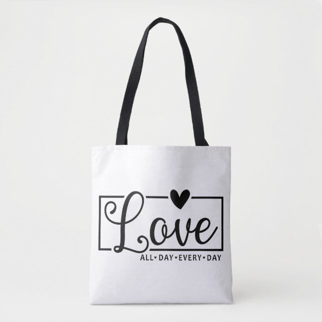 Bolsa Tote Amor o dia todo (Frente)