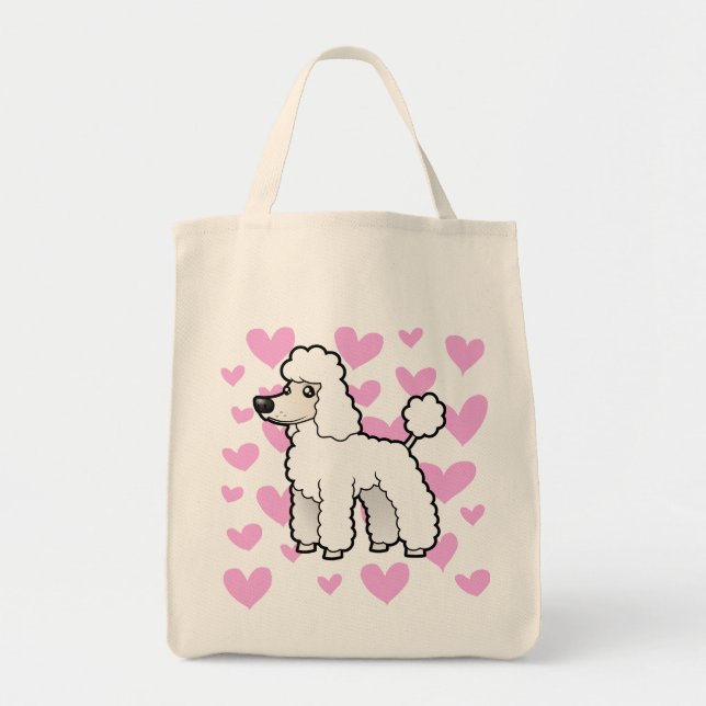 Bolsa Tote Amor padrão/da miniatura/brinquedo caniche (Frente)