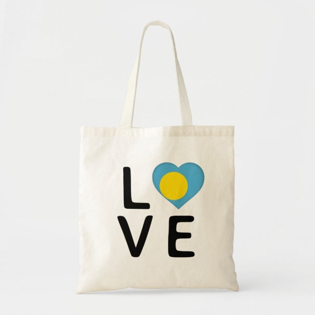 Bolsa Tote Amor - Palau Flag (Frente)