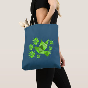 BOLSA TOTE AMOR PÁSSARO COM PRESENTE DE FLORES DIA ESPECIAL, 