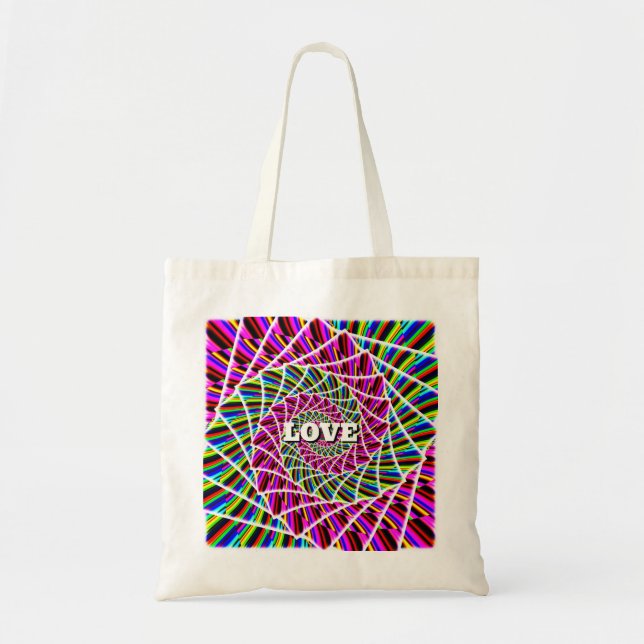 Bolsa Tote AMOR PAZ ( você pode mudar as palavras ) (Frente)