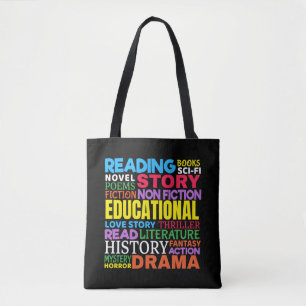 Bolsa Tote Amor pela Leitura de Livros - Arte de Palavras de
