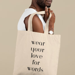 Bolsa Tote Amor pelas Palavras Livro Legal Presente para Bibl