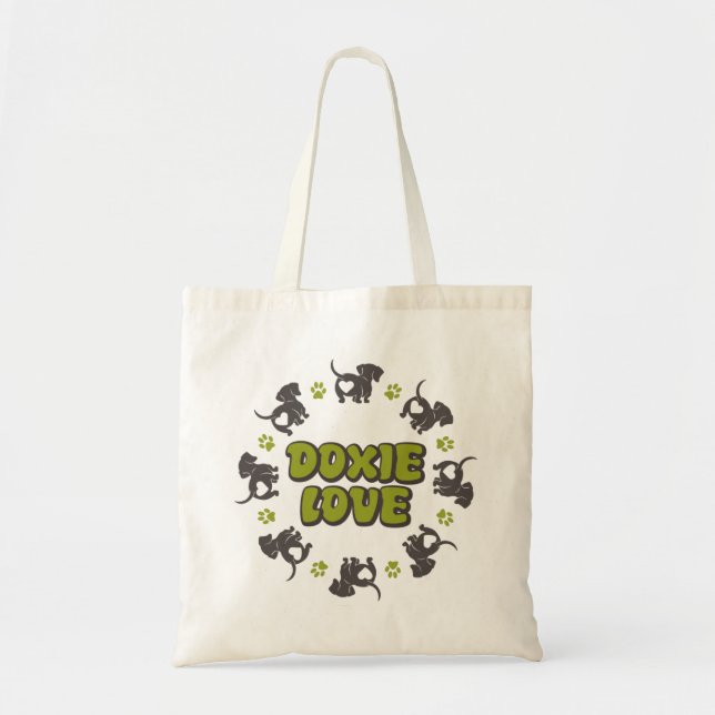 Bolsa Tote Amor por Dachshund (Frente)