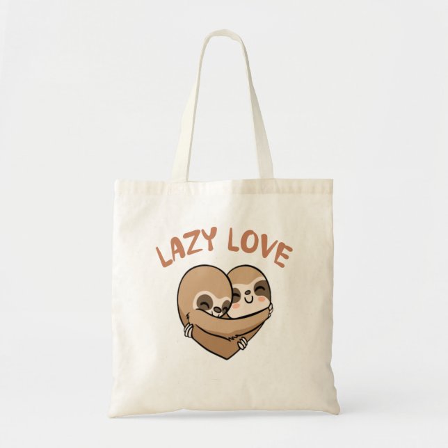 Bolsa Tote Amor preguiçoso (Frente)