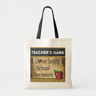 Bolsa Tote Amor que é um nome do secretário   DIY da escola