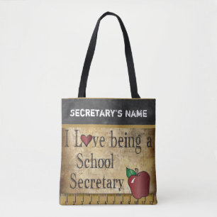 Bolsa Tote Amor que é um nome do secretário   DIY da escola