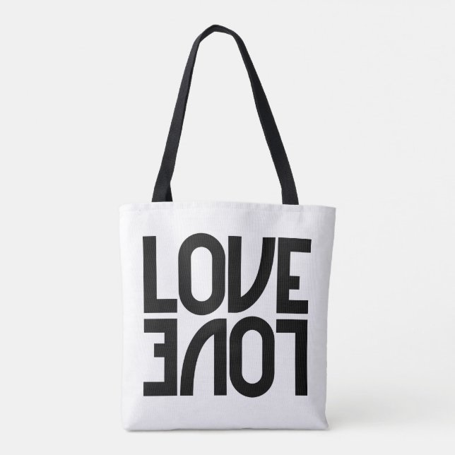 Bolsa Tote Amor Refletido Monocromo (Verso)