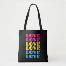Bolsa Tote Amor Repetitivo Orgulho Pansexual LGBTQ