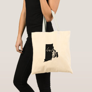Bolsa Tote Amor Rhode Island forma quadro negro