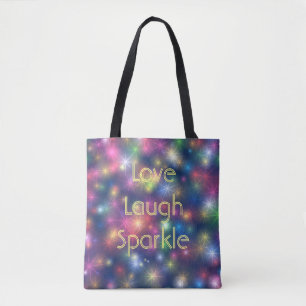 Bolsa Tote Amor, Ria, Luzes de Bokeh Sparkle