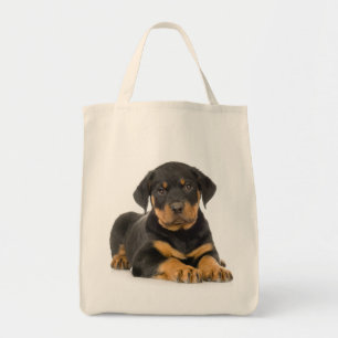 Bolsa Tote Amor Rottweiler Cachorro Canvas Cachorro