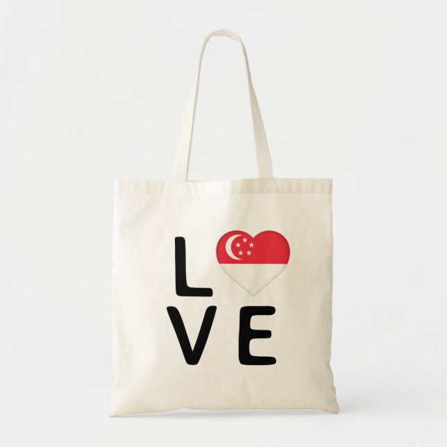 Bolsa Tote Amor - Sinalizador de Singapura (Frente)