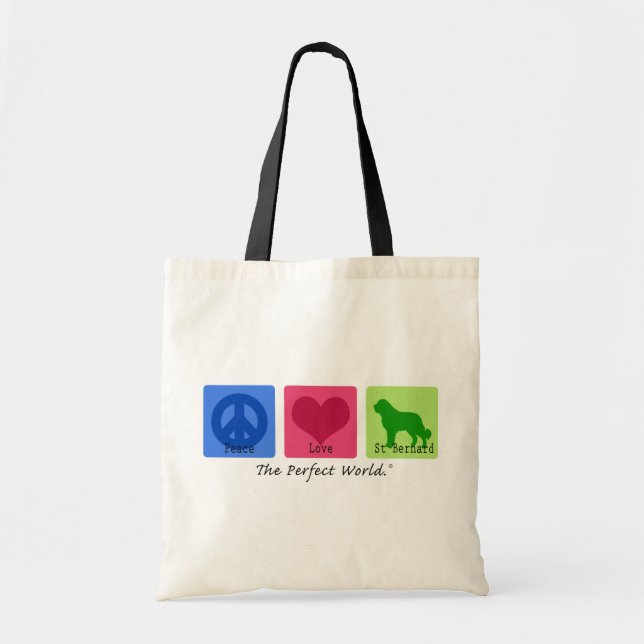 Bolsa Tote Amor St Bernard da paz (Frente)