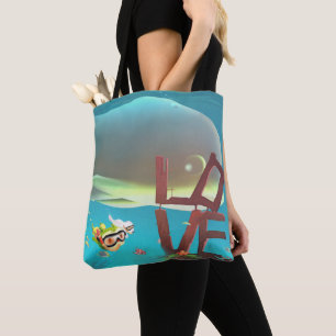 Bolsa Tote Amor subaquático
