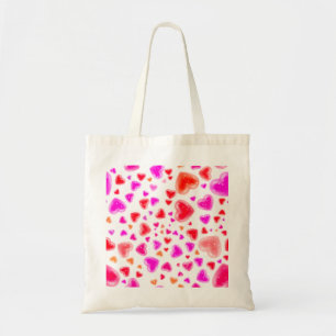 Bolsa Tote Amor, tantos corações, White