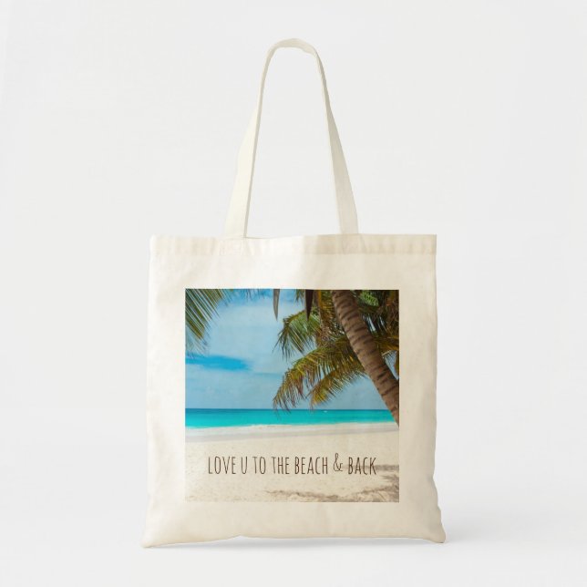 Bolsa Tote Amor U à praia & à parte traseira (Frente)