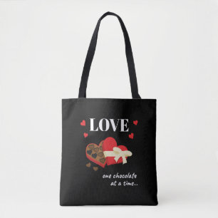 Bolsa Tote Amor Um Chocolate por Vez Engraçado