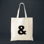 Bolsa Tote Ampersand symbol<br><div class="desc">This is your perfect daily companion bag. It is durable,  cute,  stylish,  roomy and it is beautifully made. This personalized Ampersand symbol monogram cute vintage tote bag is best gift idea for anyone.</div>