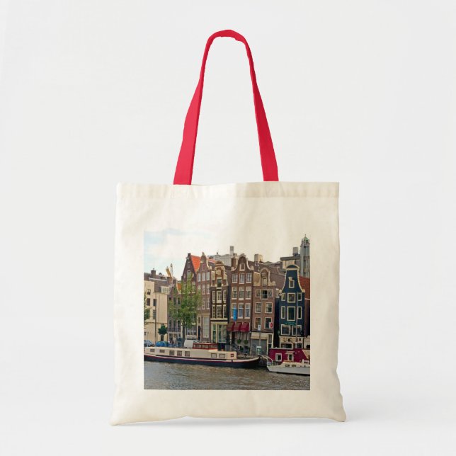 Bolsa Tote Amsterdão, casas no canal (Frente)