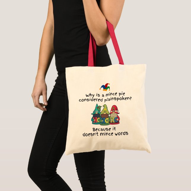 Bolsa Tote Amusing Plainspoken Mince Piada (Frente (produto))