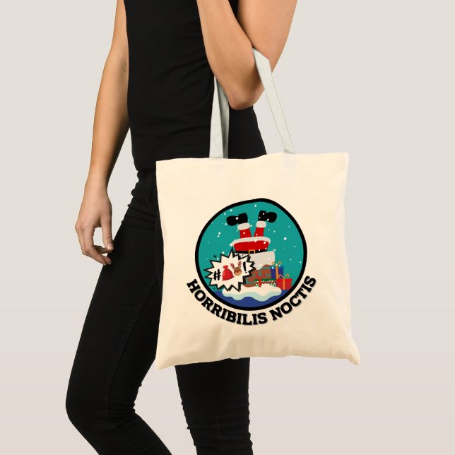 Bolsa Tote Amusing Santa Claus's Horribilis Noctis (Frente (produto))