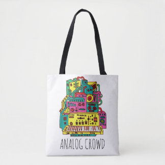 Bolsa Tote Analog Crowd Doodle