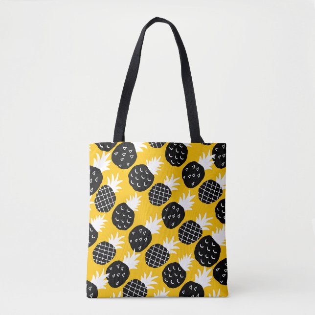 Bolsa Tote Ananás preto (Frente)