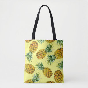 Bolsa Tote Ananases Desenhados À Mão: Sem Costura